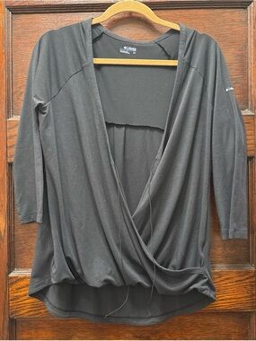 Columbia Women’s Black Draped Wrap Tunic Top